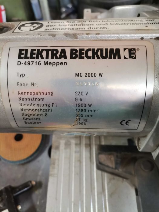Elektra beckum piła do aluminium