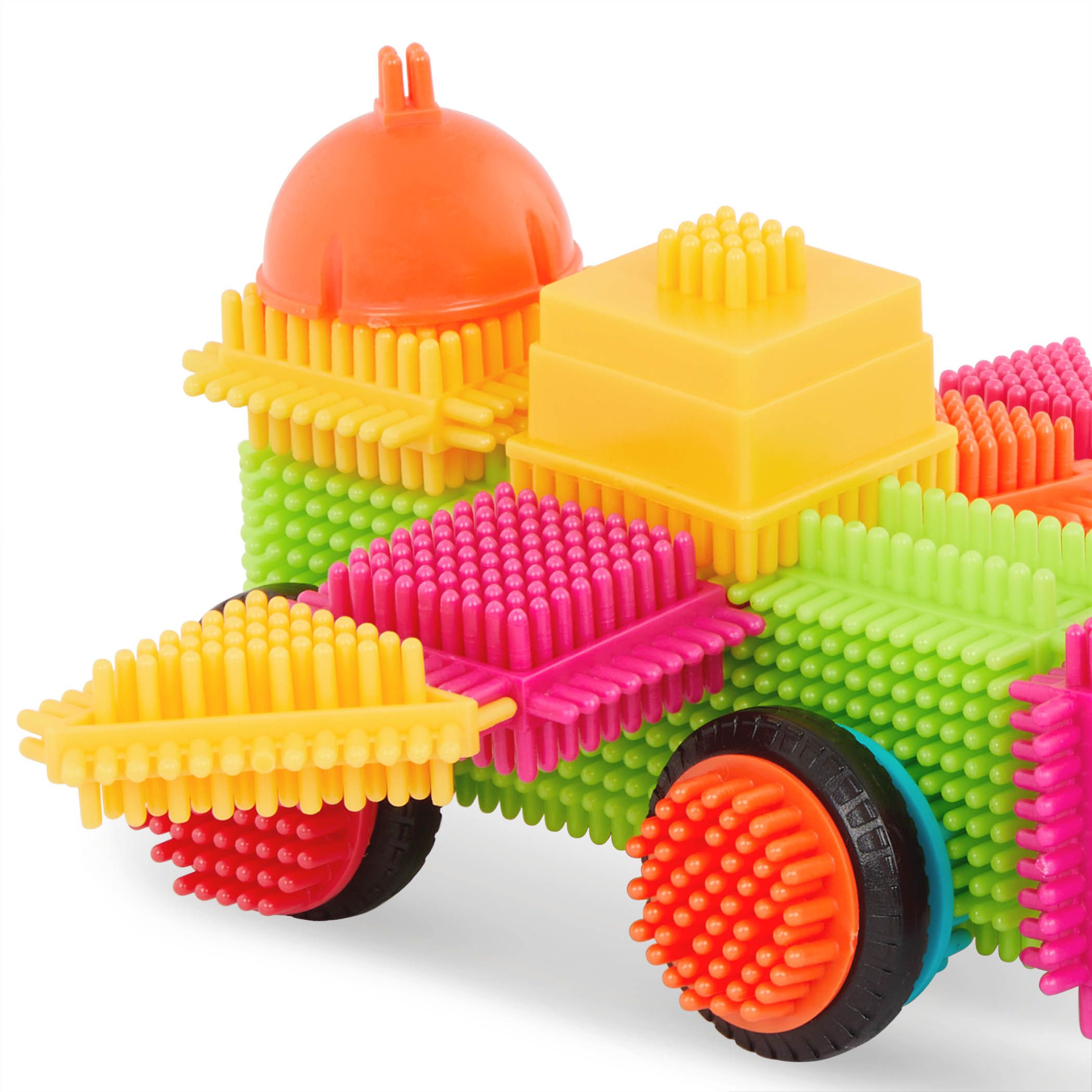 Klocki Jeżyki- 80 elementów w słoju-Bristle Blocks in Jar