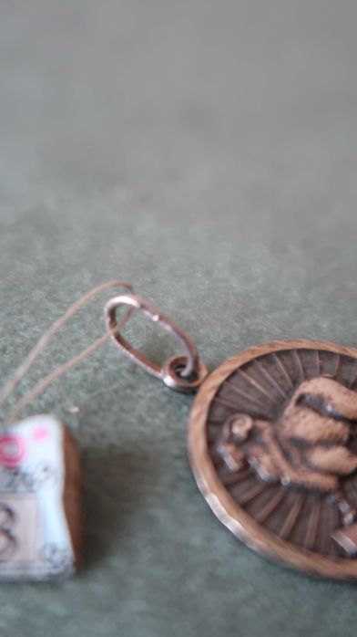 Srebro 925 zawieszka medalik baran okrągła wisiorek