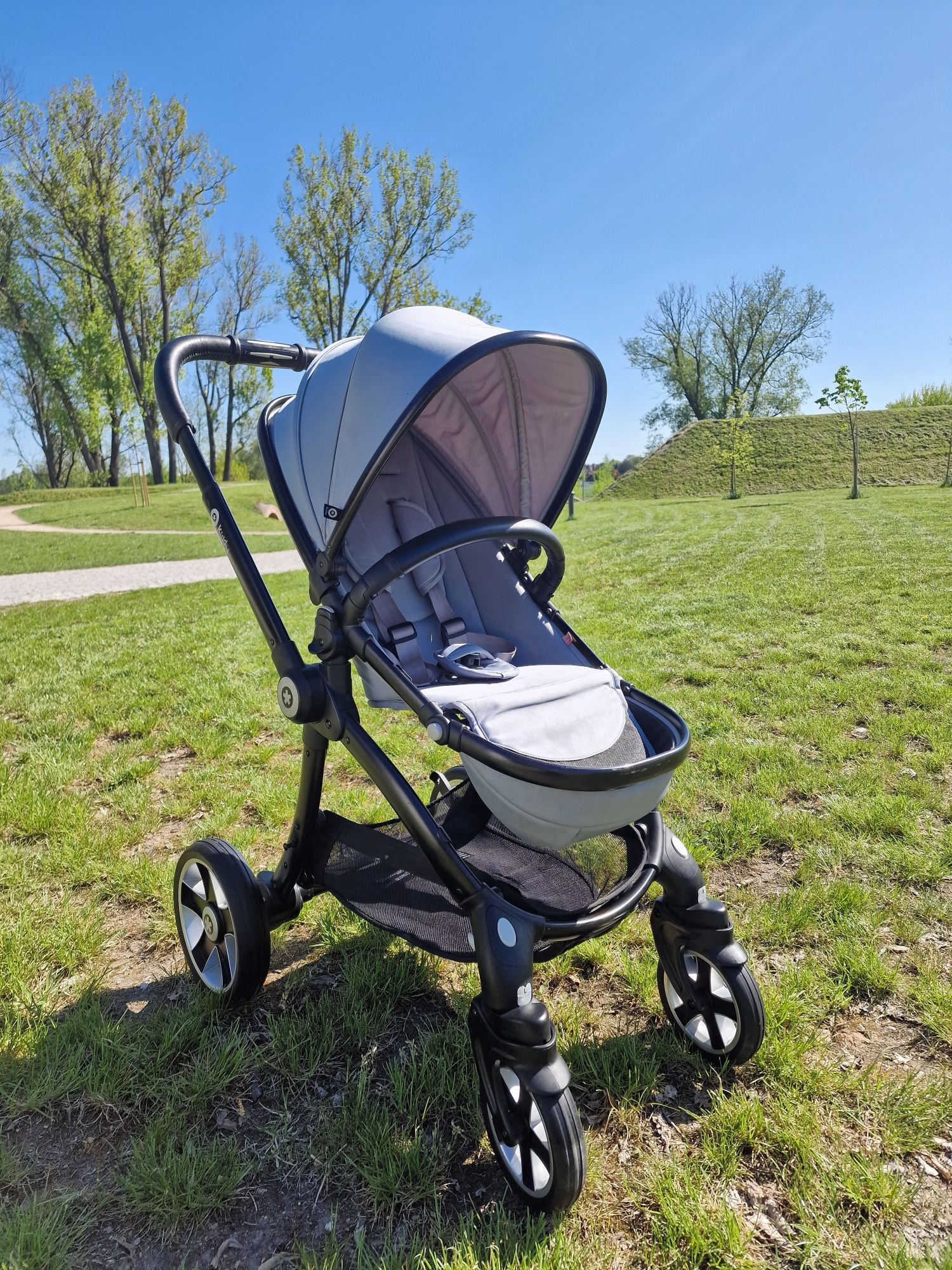 Wózek Kiddy Evostar 2w1 Grey Melange+Spacerówka Steel grey