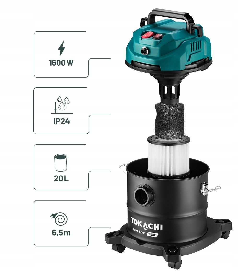 Миючий пилосос Tokachi Aqua Boost 4в1 2200 Вт. Моющий пылесос.