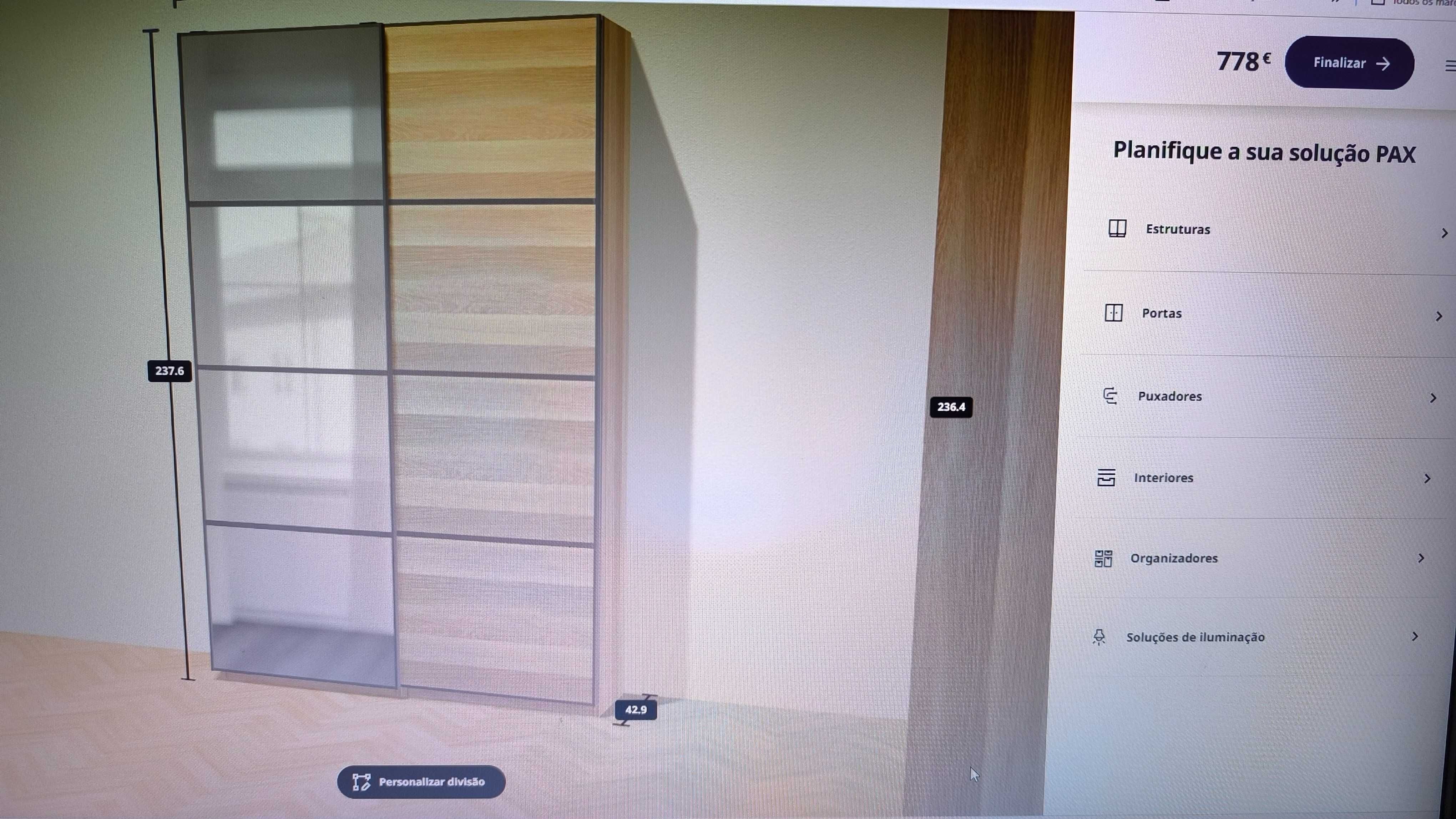 Roupeiro Ikea como novo