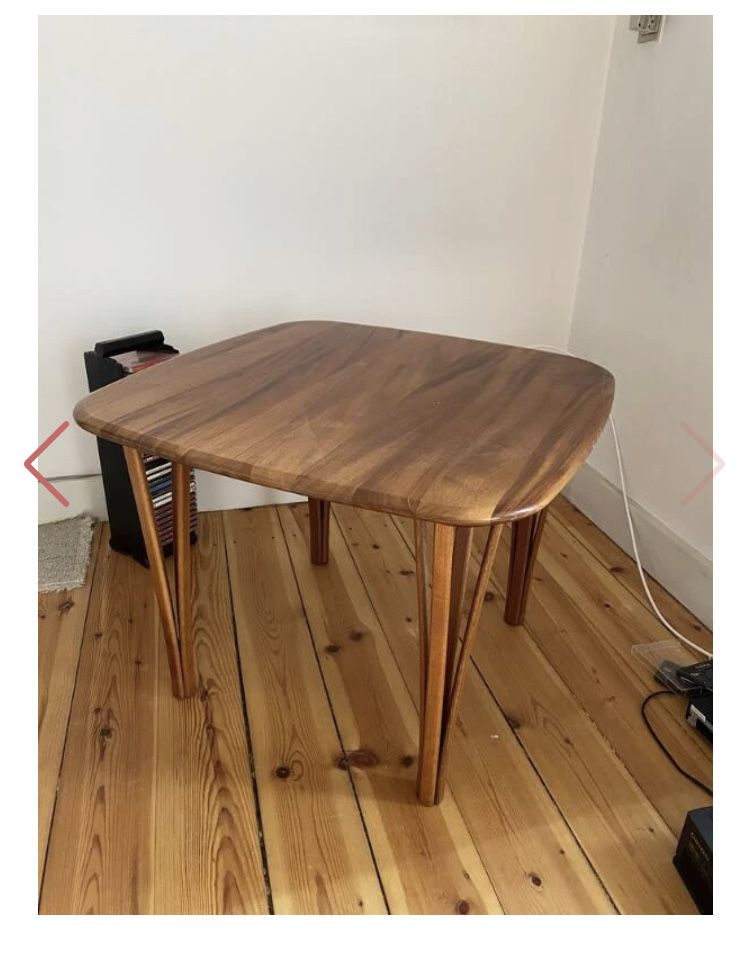 Duński stół, mid-century, pracownia Heslev plus krzesla gratis