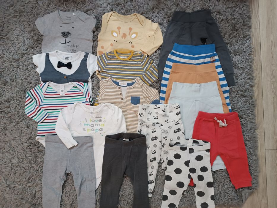 Paczka ubranek dla chłopca rozm 74 58sztuk
