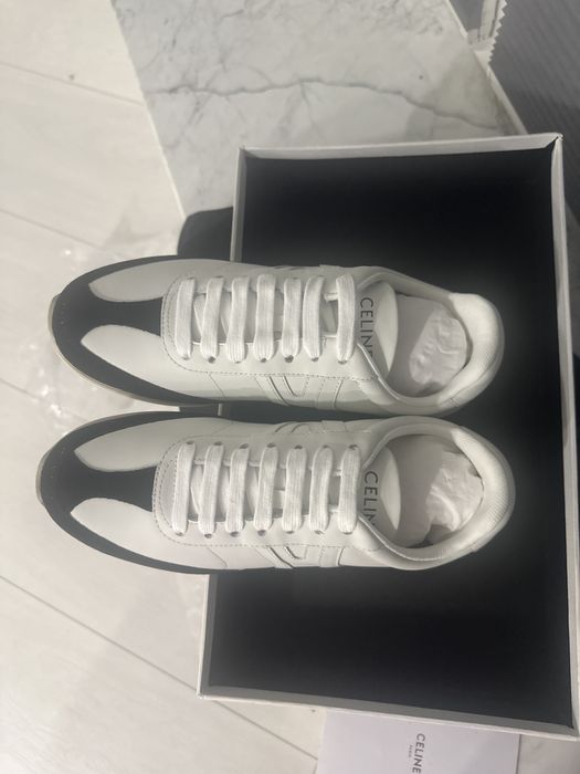 Кеди чорно білі шкіряні