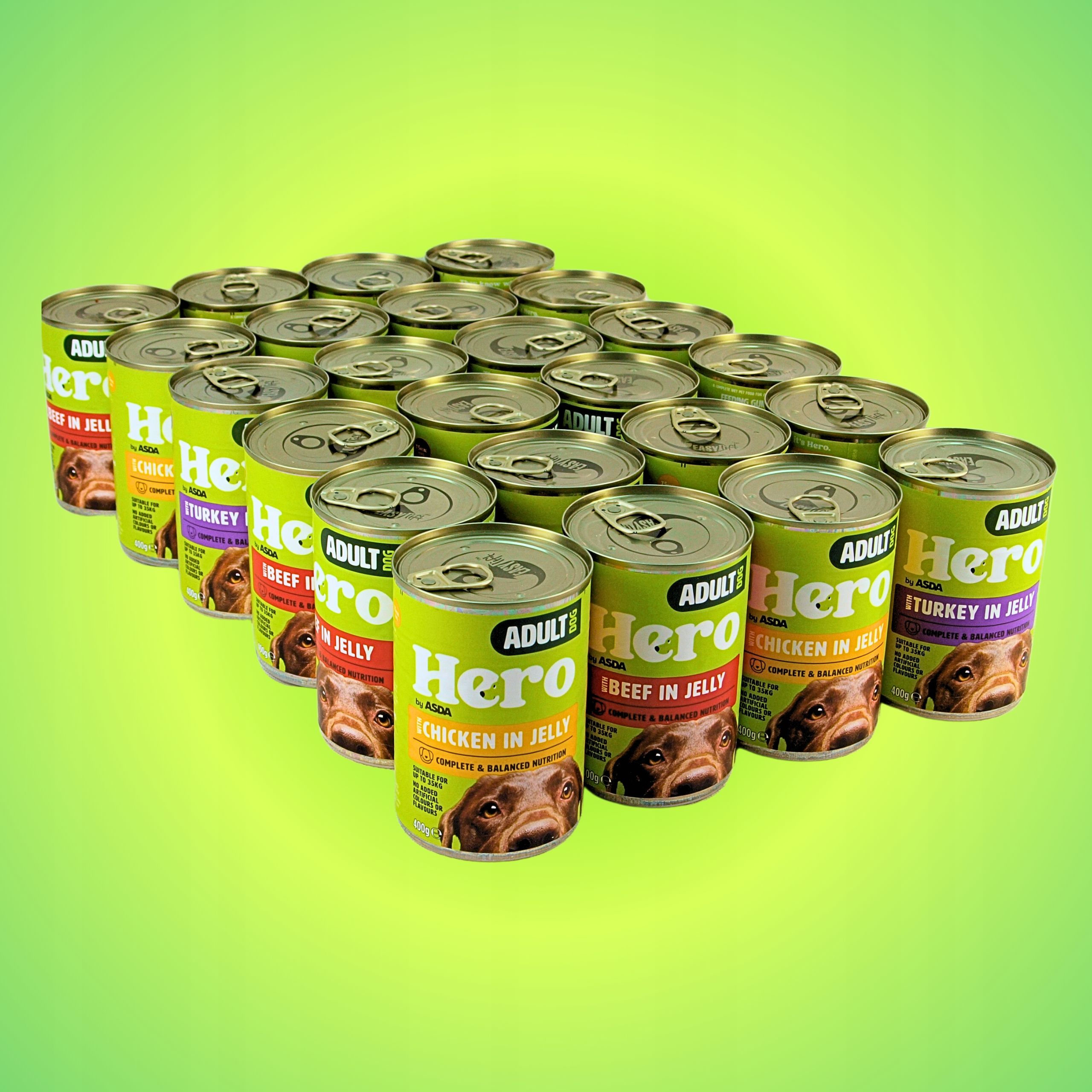 Mokra karma dla psa Hero MIX SMAKÓW w galaretce 24 x 400g 9,6 kg