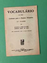 Livro do Vocabulário para a 4ª Classe Anos 50/60 Porto Editora