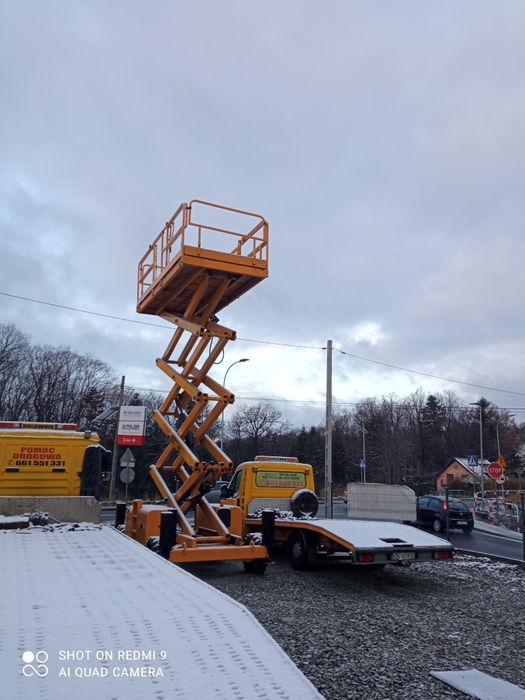 Wynajem Podnośnik Nożycowy Platforma 15m. Podpory KOTERBA