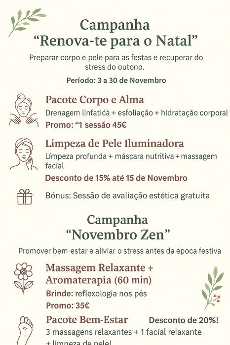 Massagens relaxantes profissionais, entre outras