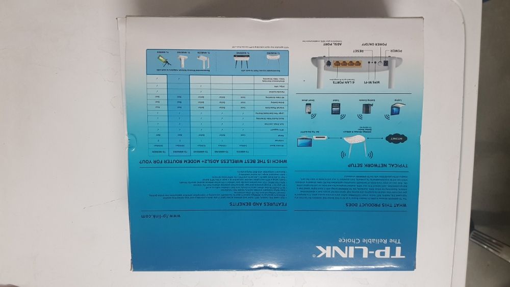 Modem Router TP Link 300Mbs Wireless N ADSL2 como novo. Dispositivo q