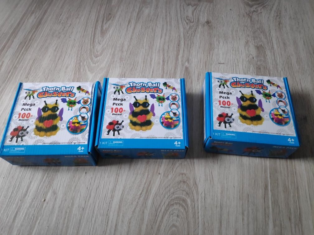 Thorn Ball Clusters kolorowe rzepy, stan bardzo dobry, 3 opakowania