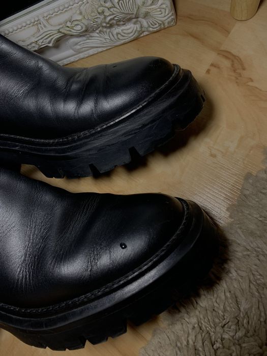 кожанные ботинки Massimo Dutti)