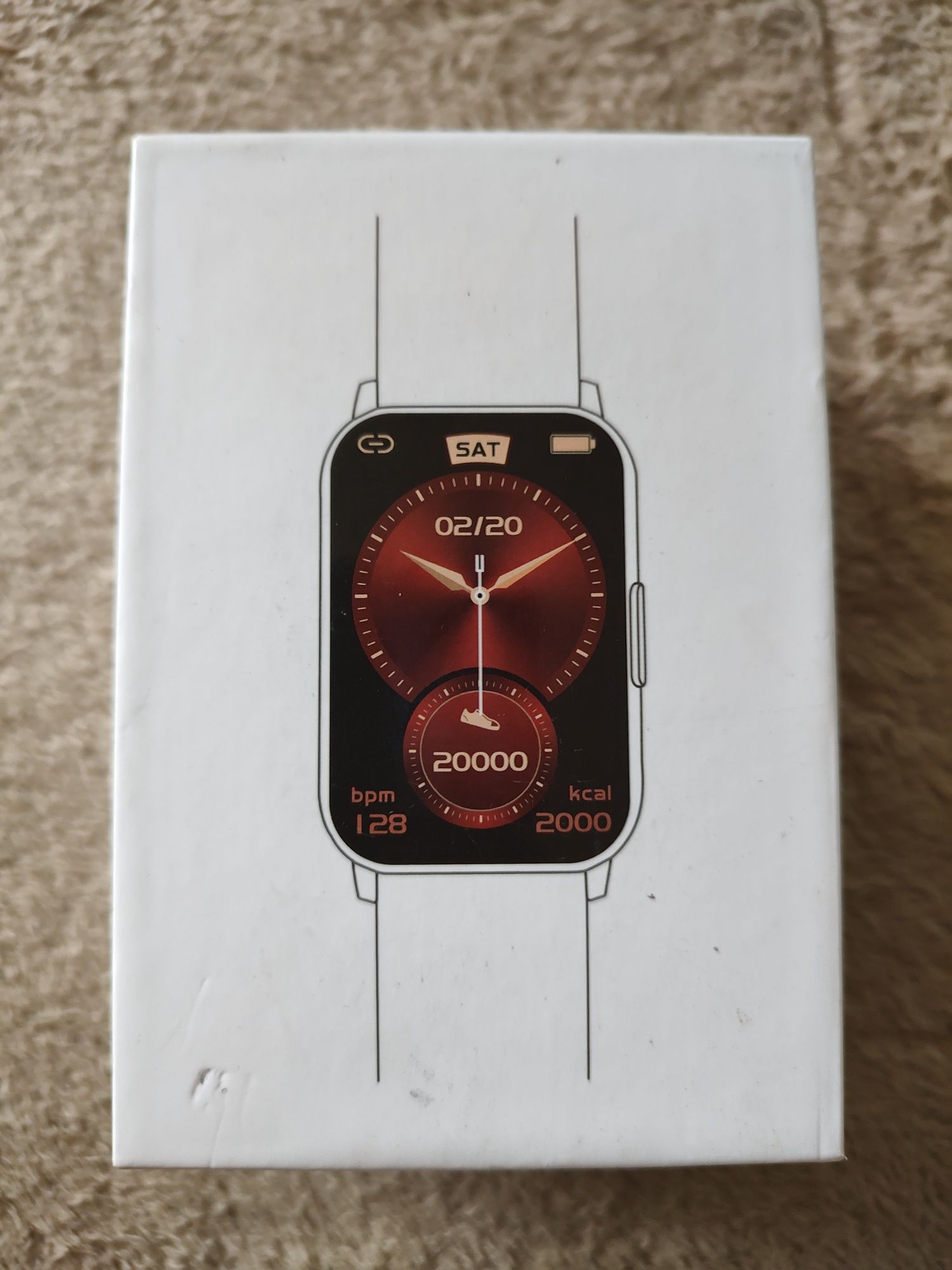 Nowy zegarek smartwatch H76 wodoodporny czarny
