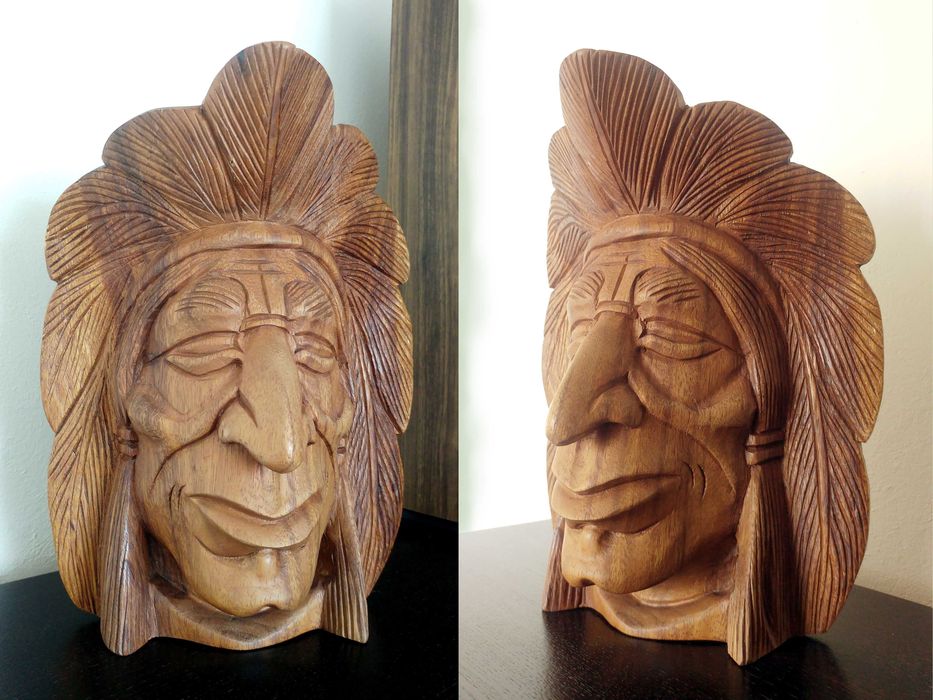 Indianin drewno drewniana figura rzeźba dekoracja Uwaga: limit czasu