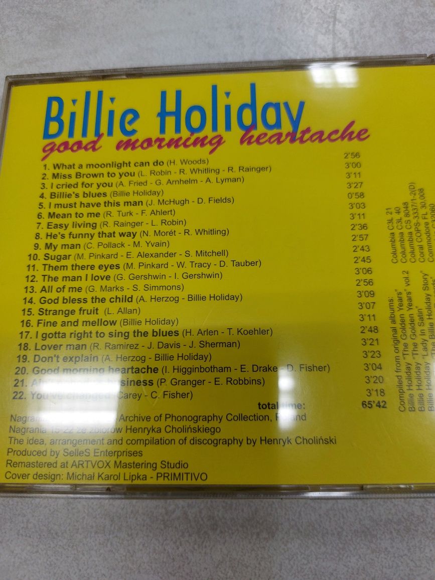 Billie Holiday. Good morning Heartache. CD