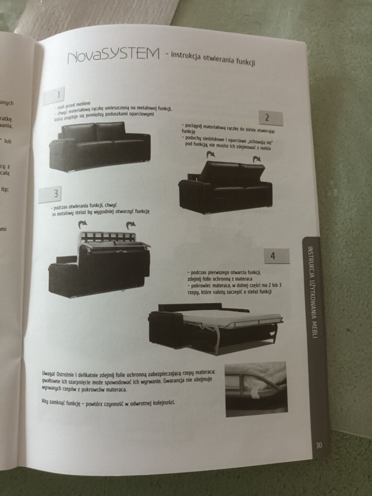 Popielata Sofa NovaSystem