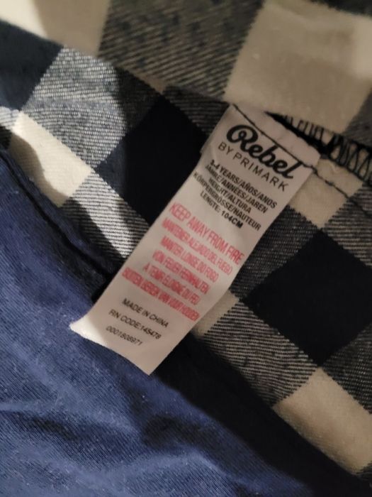 Koszula rebeliant 104cm 3,4 lata granatowa w kratke z podkoszulkiem gr