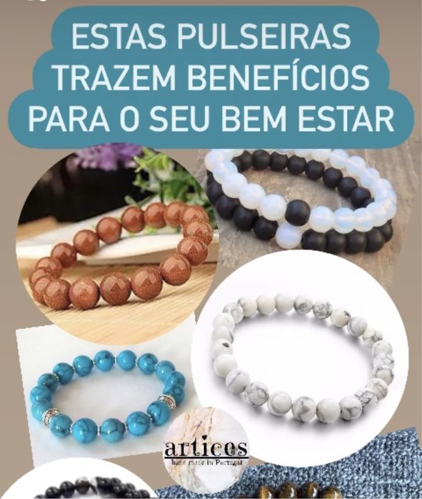 Pulseiras de pedras naturais