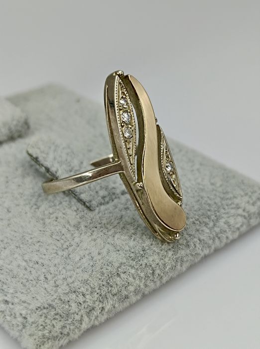 Серебряный набор серьги и кольцо 925 пробы