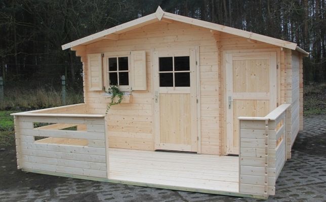 Domek Drewniany Ogrodowy Narzędziownia Dom z Drewna MEG023 416x366
