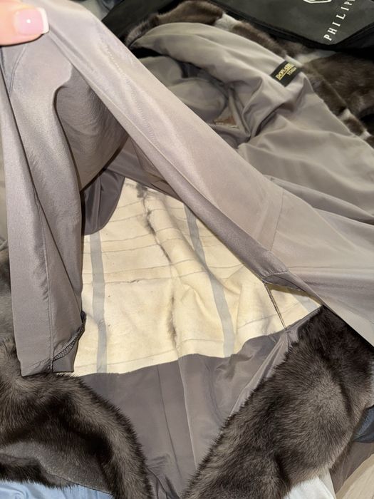 Шуба голубая норка,норковая шуба donatella italy