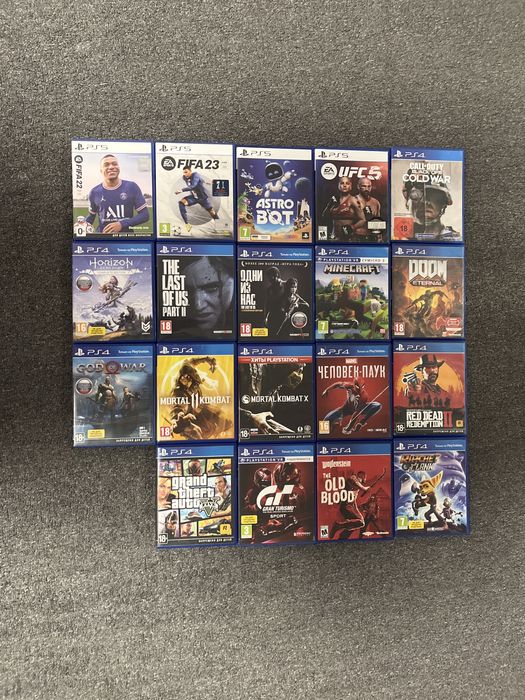 Колекція діцензійних дисків до ps 4 ps 5 playstasion 4