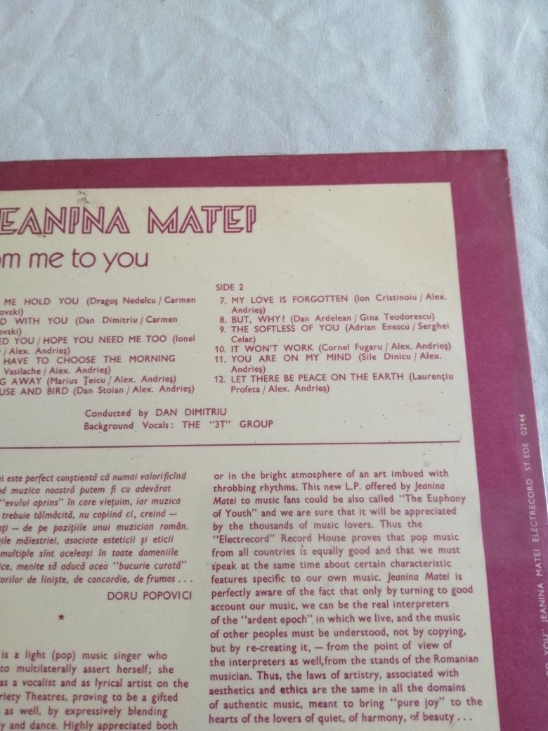 Jeanina Matei - From me to you ST-EDE 02144 Winyl