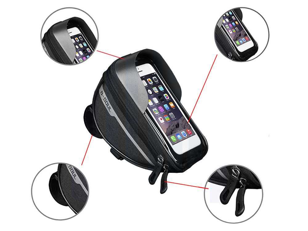 NOWE Sakwa usztywniana torba rowerowa etui na telefon kierownicę rower