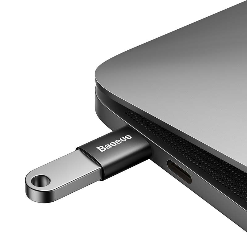 Adapter Usb-C Do Usb-A Baseus Ingenuity, Otg (Czarny)