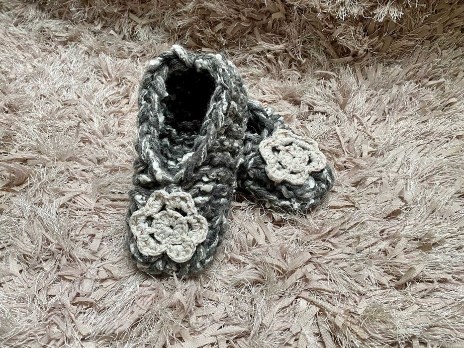 Kapcie wełniane bambosze paputki rękodzieło HIT!!! roz. 39