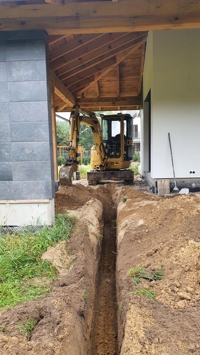 Minikoparka prace ziemne koparka Mińsk Mazowiecki Dębe Wielkie Halinów