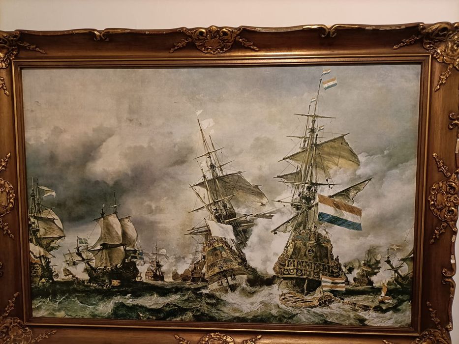 Quadro antigo pintado a mão