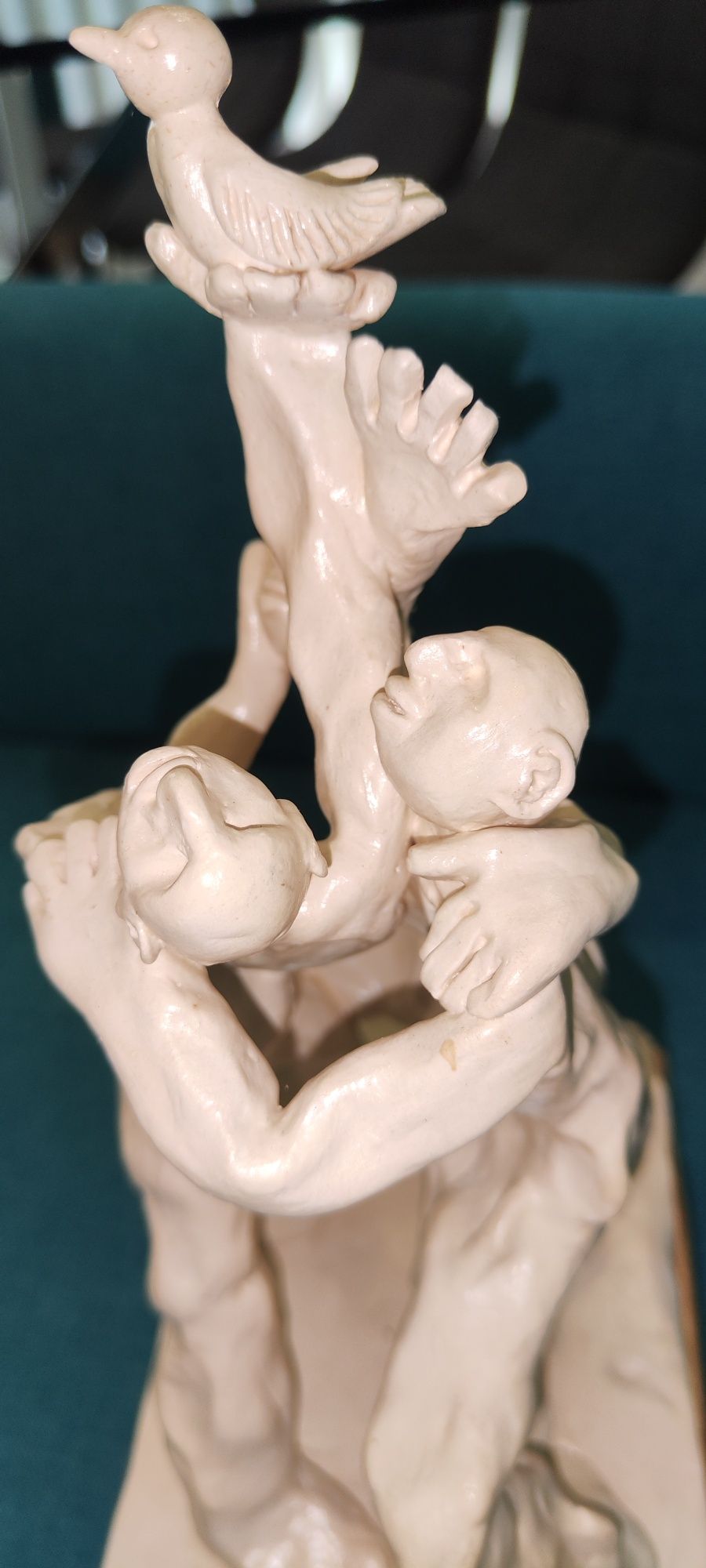 Estatueta feita à mão cerâmica