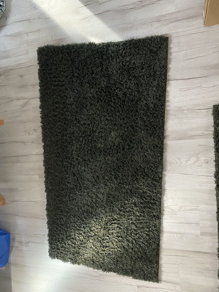 Dywan Shaggy butelkowa zieleń 2 szt.