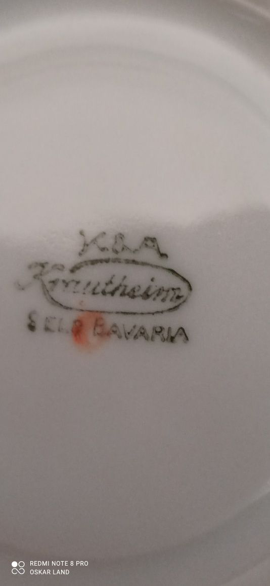 R    Porcelana Krautheim Selb Bawaria Duo Mokka Kolekcjonerska Śliczna