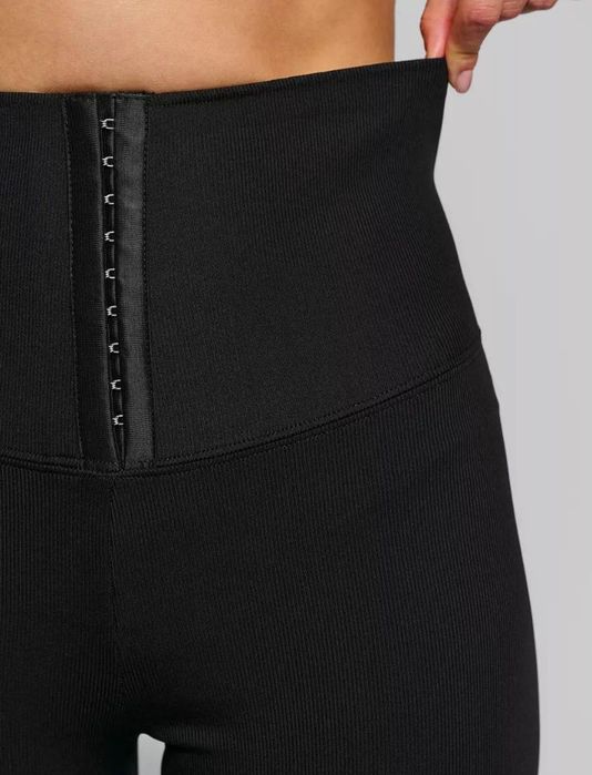 Лосіни рубчик жіночі з утяжкою та корегуючи корсетом S-3XL