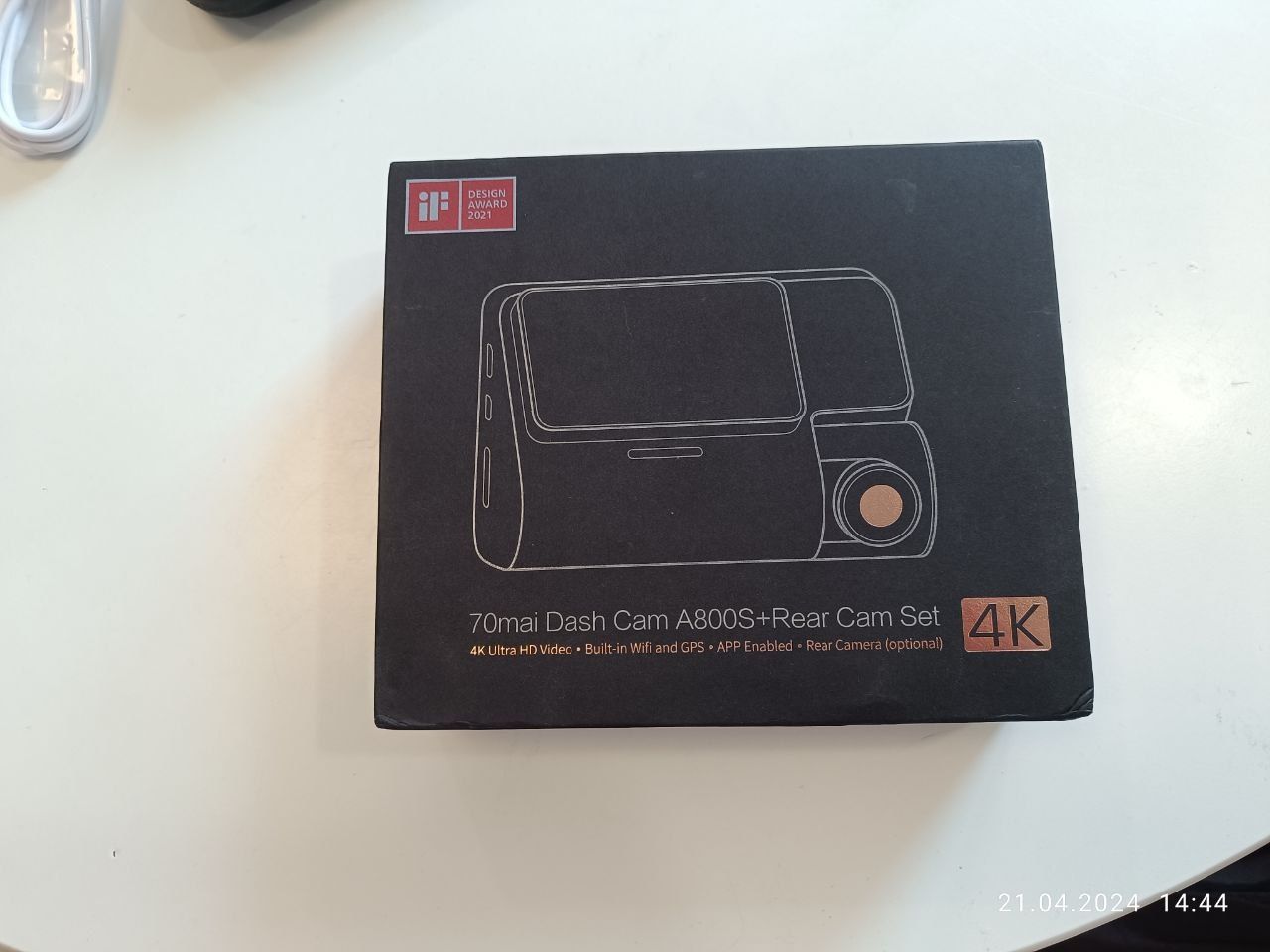 4к якість + GPS швидкість пише  70mai Dash Cam A800S+Rear Cam RC06 Set