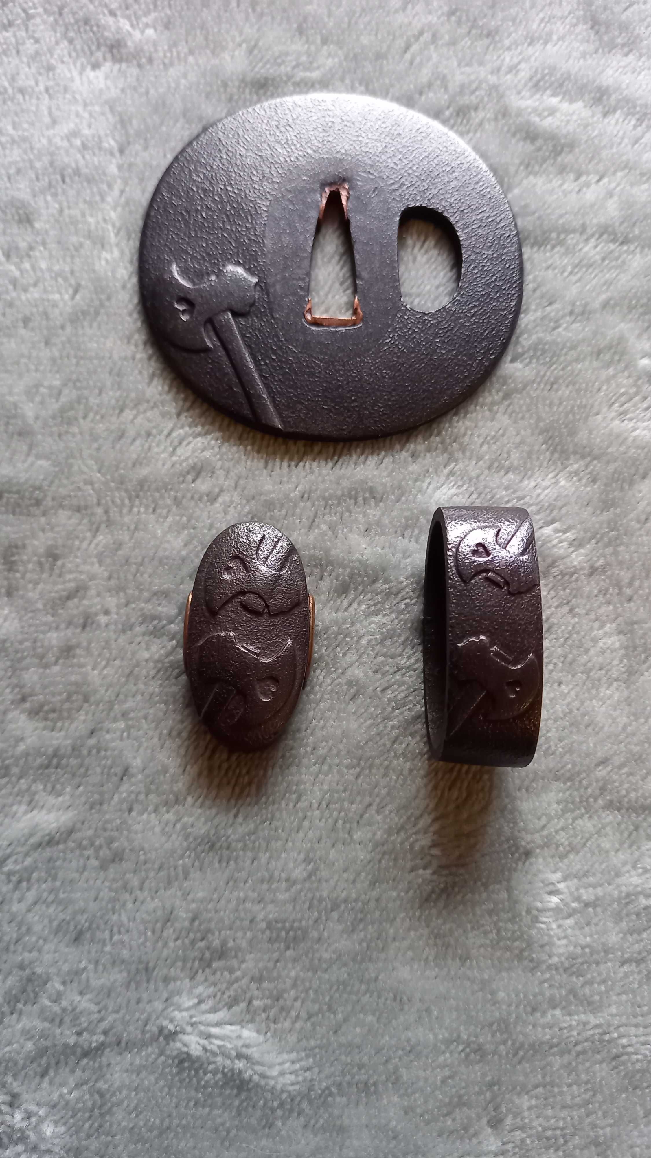 TSUBA KASHIRA FUCHI DO WAKIZASHI, japoński miecz samurajski, katana