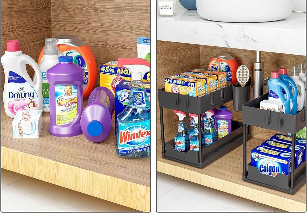 Organizer regał 2 poziomowy pod umywalkę zlew