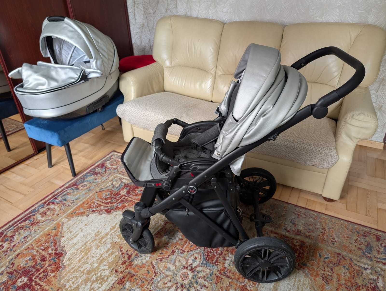 Wózek dziecięcy 3 w 1 Camarelo Zeo Eco srebrny- wersja limitowana