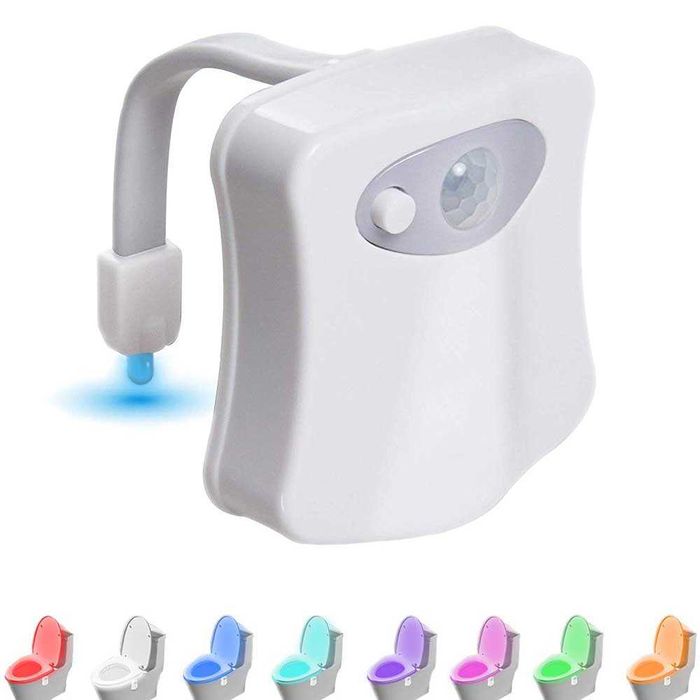 Lampka Do Toalety Wc Led Oświetlenie Czujnik Ruchu Zmierzch Kolory
