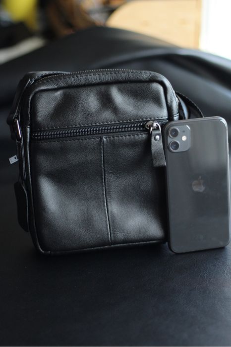 Сумка з натуральної шкіри чоловіча через плече. Барсетка шкіряна