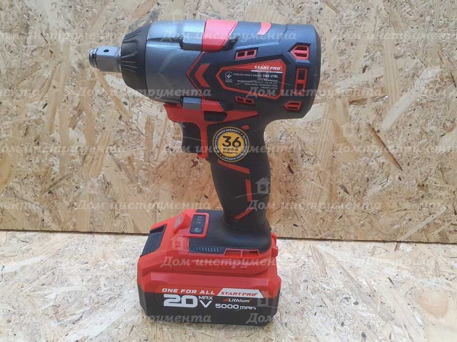 Гайковерт аккумуляторный START PRO SWK-21BL момент 420 Нм,
