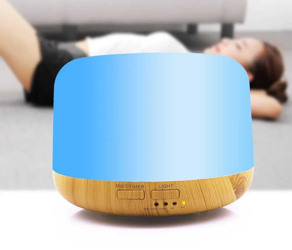Nawilżacz powietrza dyfuzor zapachowy aromaterapia led + pilot 500 ml