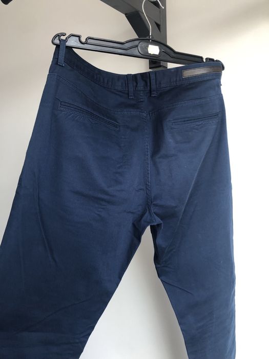 Spodnie meskie eleganckie granatowe Zara Men 42