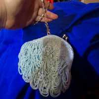 косметичка клатч бисер сумочка фирмa NEXT нежно голубая сумка кошелек