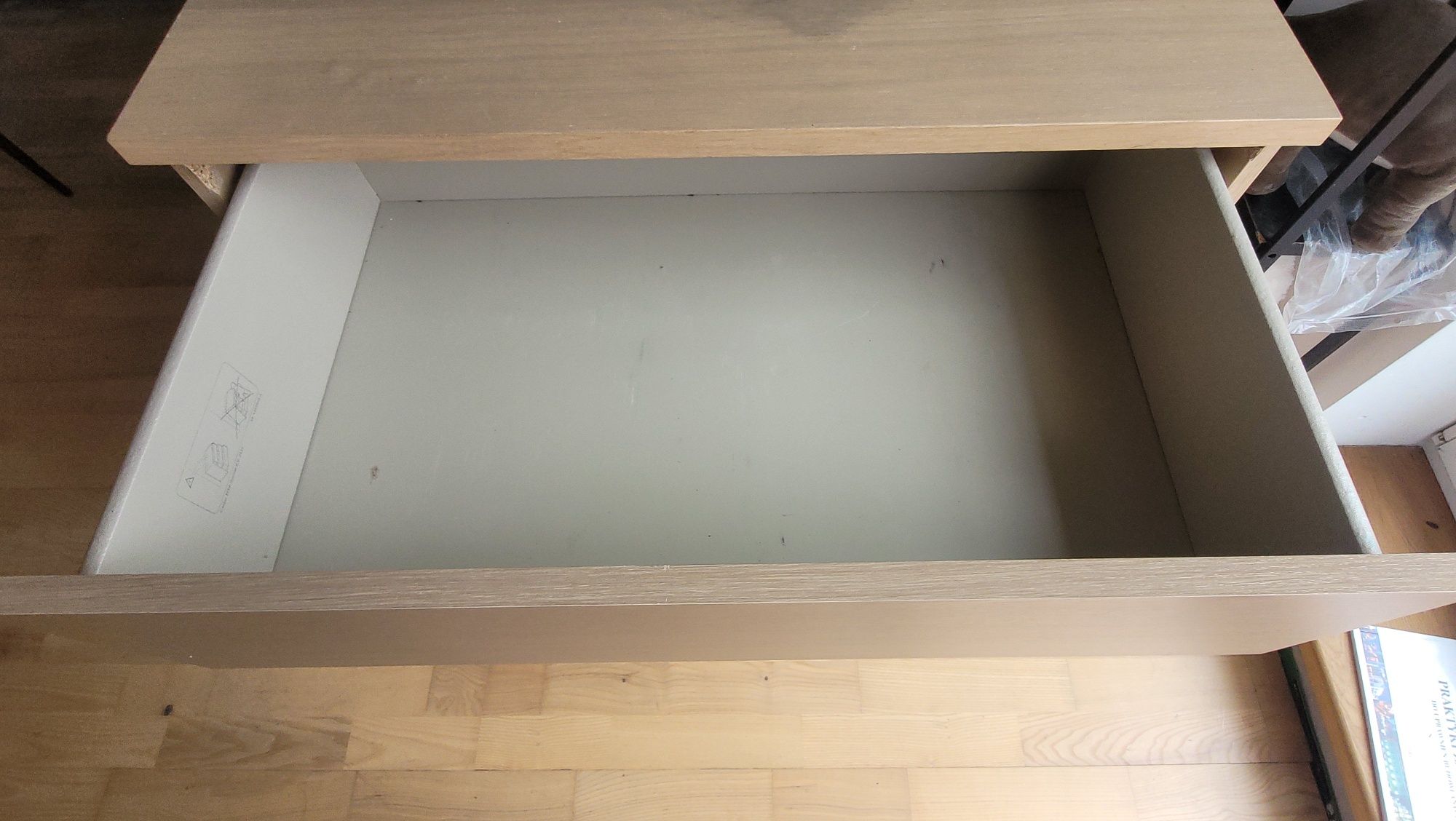 Szafka IKEA Malm Komoda, 3 szuflady 80x78 cm, okleina dębowa