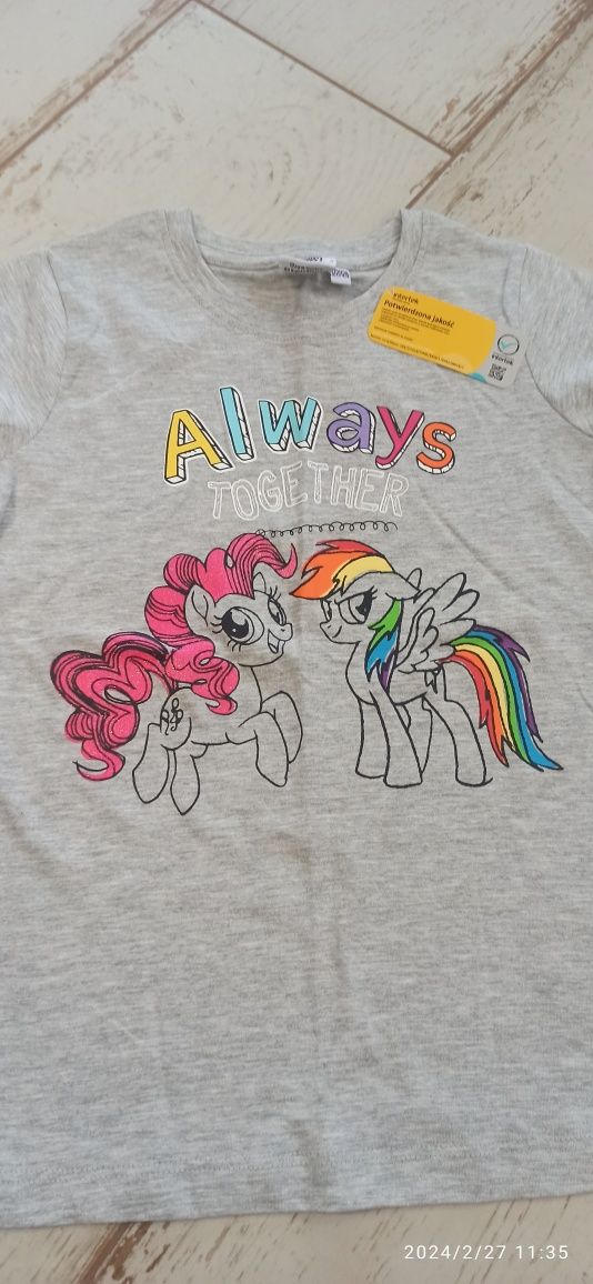 Nowy tshirt kucyki Pony 122/128 dla dziewczynki