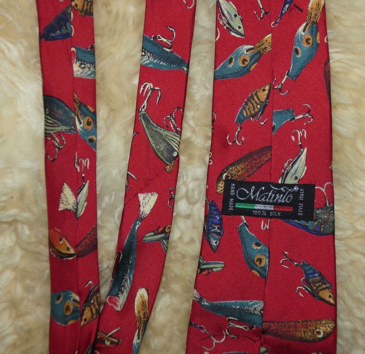 Оригинальный шёлковый галстук Matinlo для рыбаков - новый