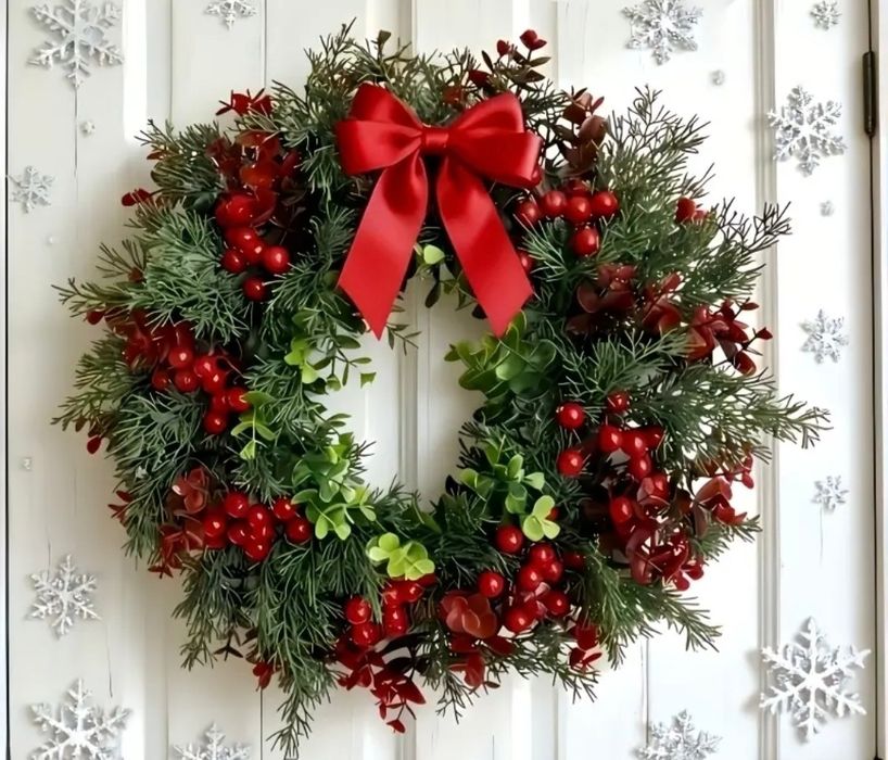 Duży Wianek Wieniec XXL Świąteczny Bożonarodzeniowy